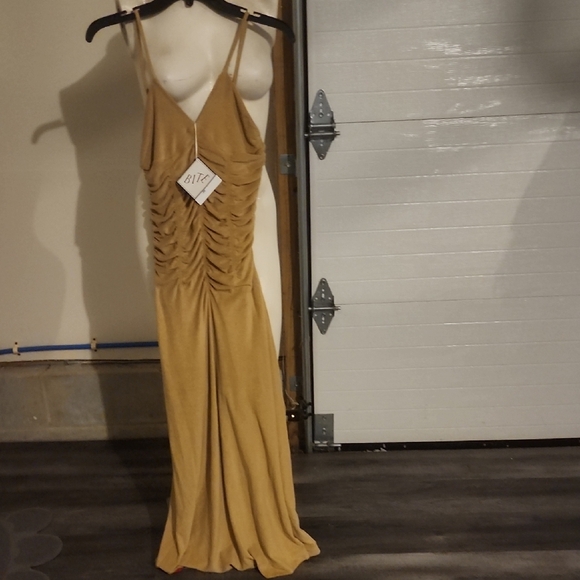 Bite Studios Mettalic Marea Ruched Cotton Blend Terry Midi Dress Size Xs - Picture 4 of 8